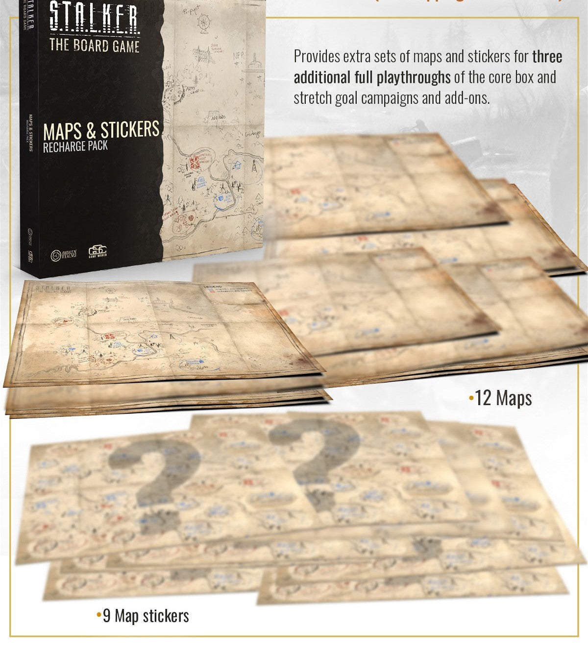 STALKER Maps & Stickers Recharge Pack Gamefound Ausgabe Englisch