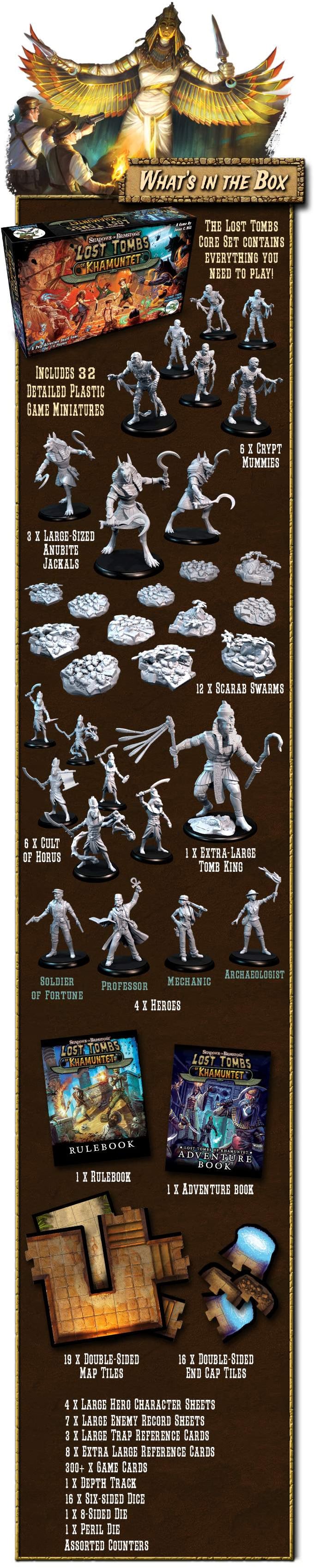 Shadows of Brimstone: Cursed Tombs of Khamuntet Grundspiel englische Ausgabe