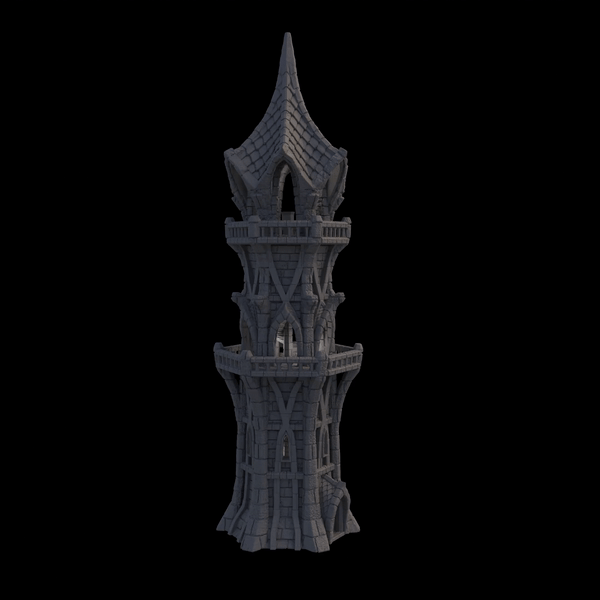 Elfen Wachturm mit Zubehör Mittelalter 3D Terrain Gebäude DnD RPG Tabletop
