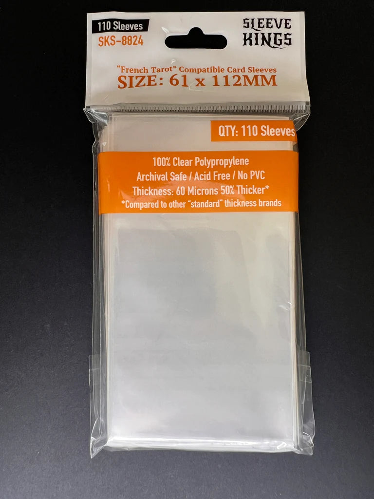Sleeve Kings Kartenhüllen 8824 "French Tarot" Compatable (61x112mm) -110 Pack, 60 Microns