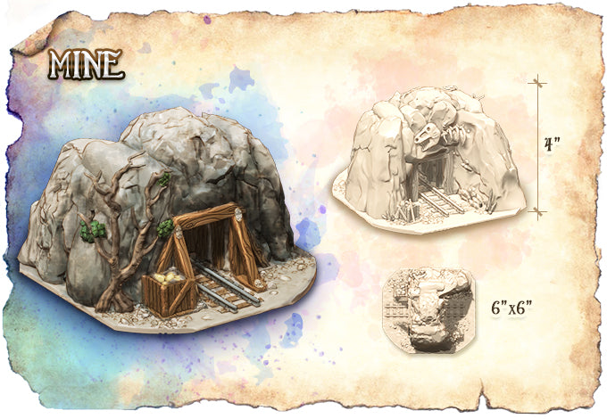 Mineneingang aus City of Tarok für RPGs, Brettspiele, Maler und Sammler