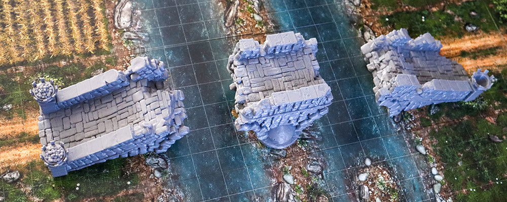 Modulare Brücke zerstört aus City of Tarok für RPGs, Brettspiele, Maler und Sammler