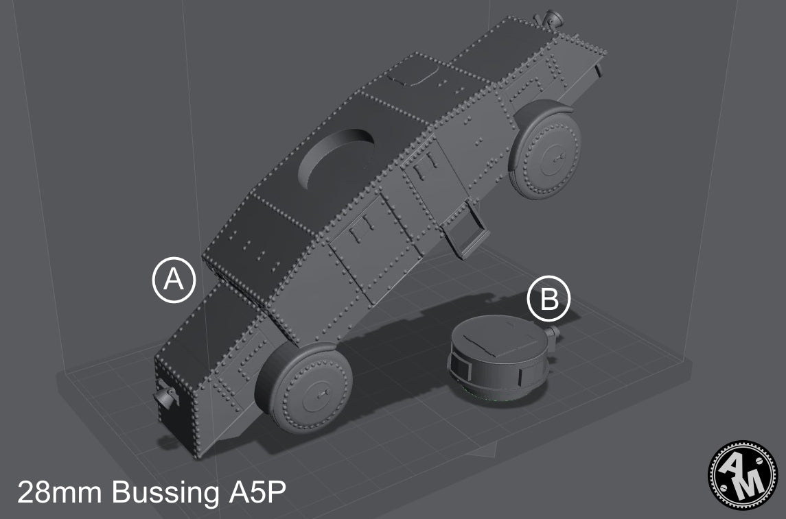 WW1 deutsches gepanzertes Fahrzeug Büssing A5P