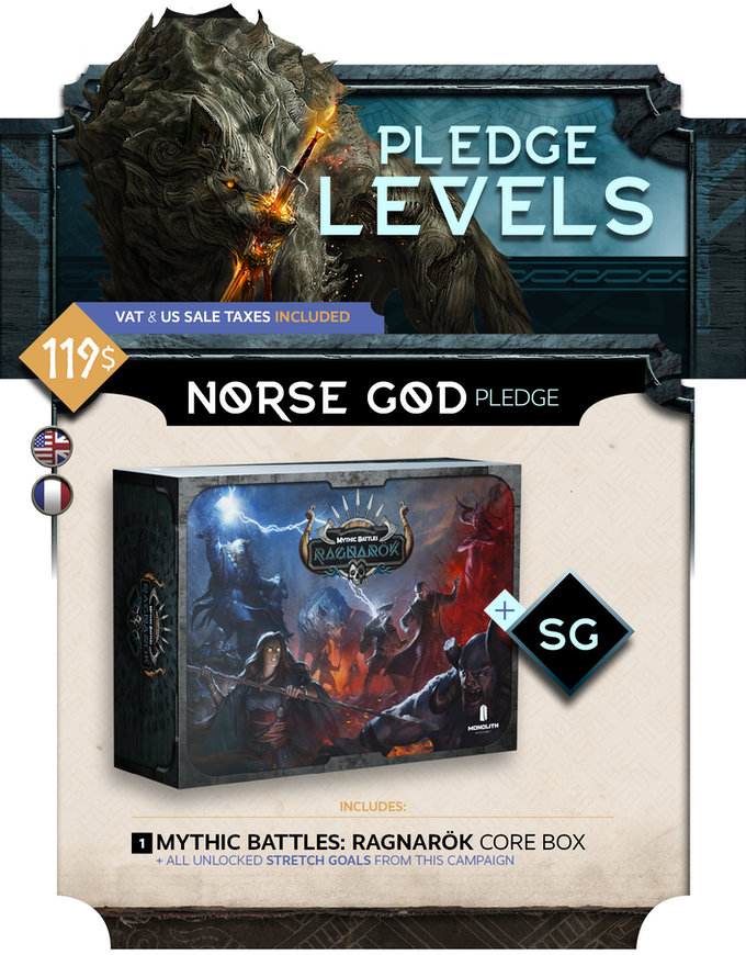 Mythic Battle Ragnarök Core Game + Destroyer Storage Box + Stretchgoals + KS Exclusive English