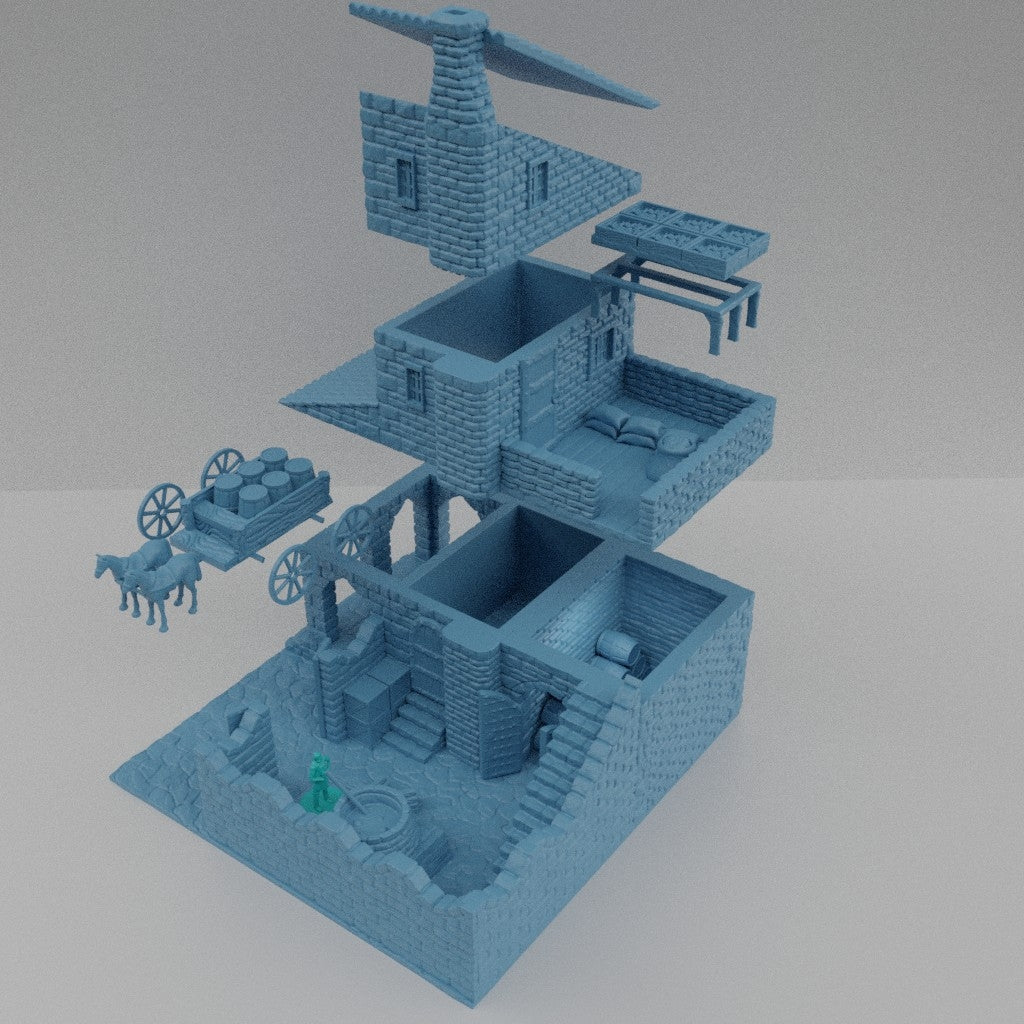 Brauerei Mittelalter 3D Terrain Gebäude Miniature Land DnD RPG Tabletop