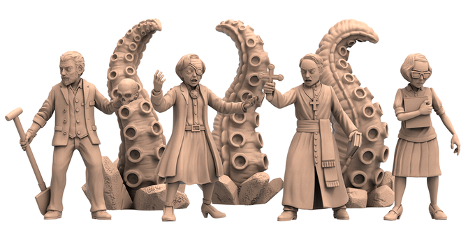 Tiefen Monster Deep Ones aus dem Innsmouth Ermittler Set H.P. Lovecraft Chtulu