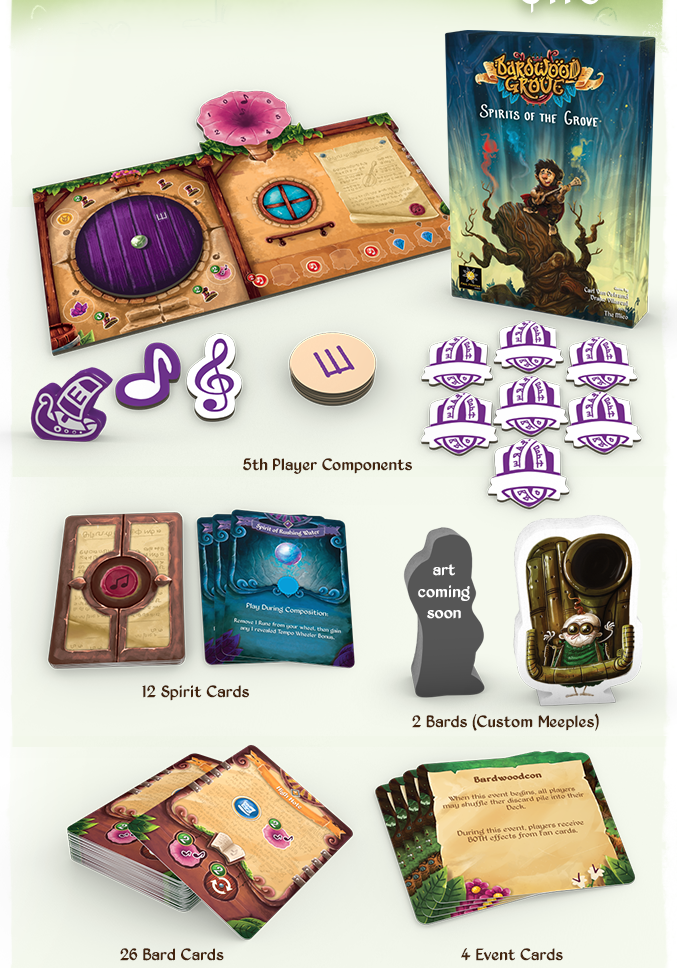 Bardwood Grove Geister des Hains Erweiterung deutsche Kickstarterausgabe + Stretchgoals + KS Exclusives