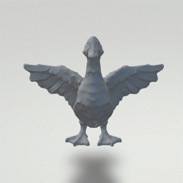 Gans Ente Hütte StoneAxe Miniatures 3D DnD Tabletop RPG Dungeons and Dragons Figur Miniature Tiere