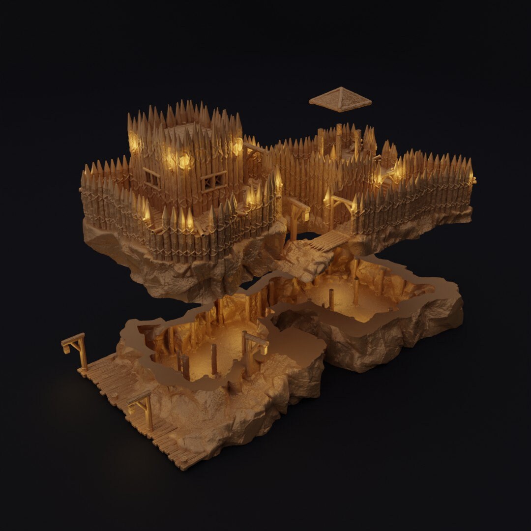 Little Pirate Hideout Fort Terrain Miniature Land RPG