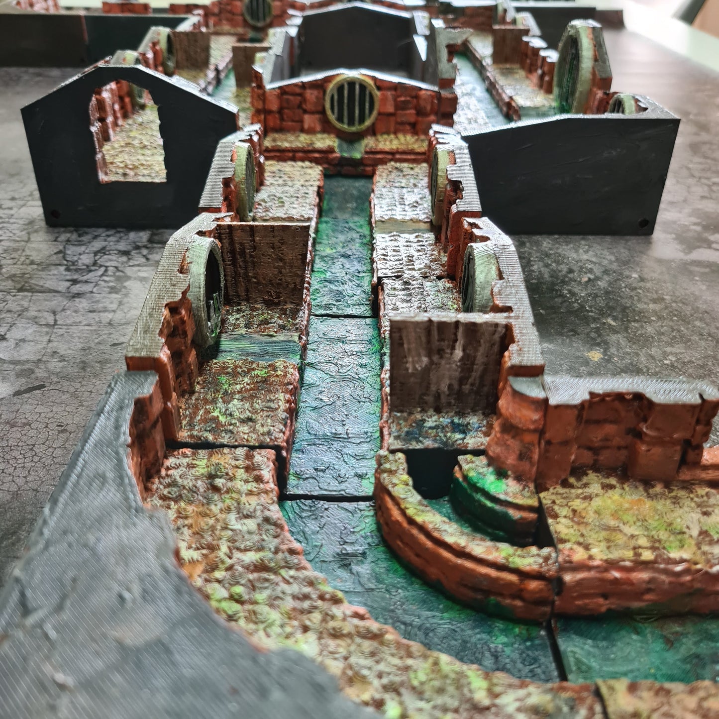 Modulare Kanalisation 3D Terrain Gebäude Miniature Land DnD RPG Tabletop