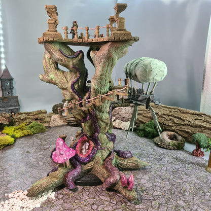 Baum mit Luftschiff für RPGs, Brettspiele, Maler und Sammler