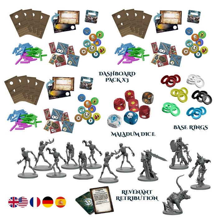Maladum Dungeons of Enveron United Assault Multi-Party Bundle English Kickstarter