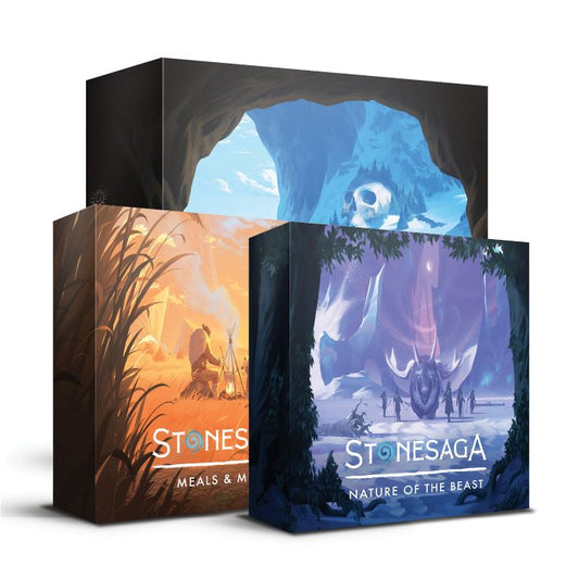 Stonesaga Core Box + Expansions Englische Kickstarterausgabe + Stretch goals + Exclusives