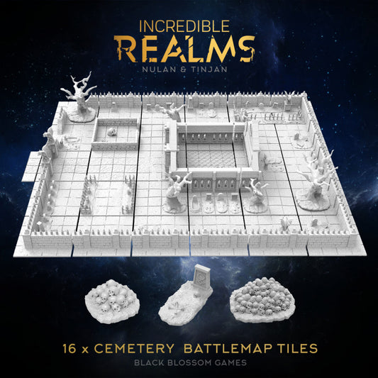 Modulare Battlemaps Friedhof aus den Incredible Realms