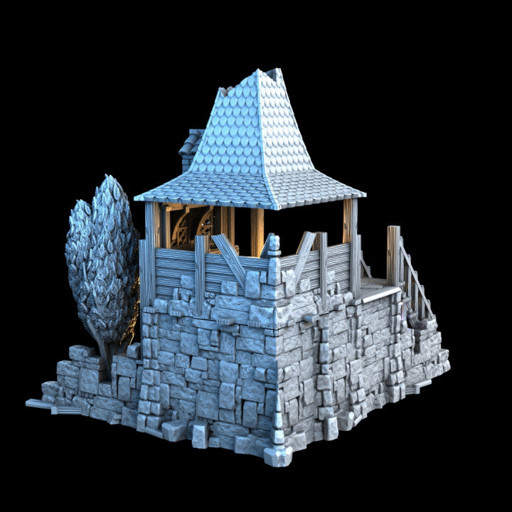 Wassermühle Ruine Medieval Town Set
