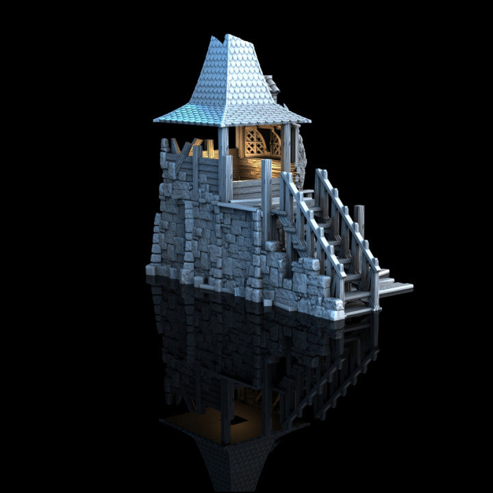 Wassermühle Ruine Medieval Town Set