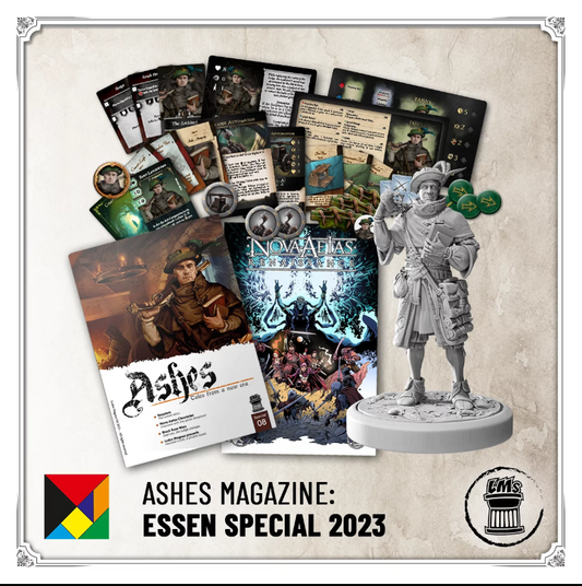 Ashes Spiel `23 Special 8 Abio the Architect + Nova Aetas Graphic Novel + Promo Cards