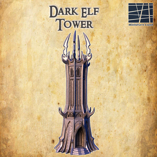 Dunkelelfen Turm Mittelalter 3D Terrain Gebäude DnD RPG Tabletop