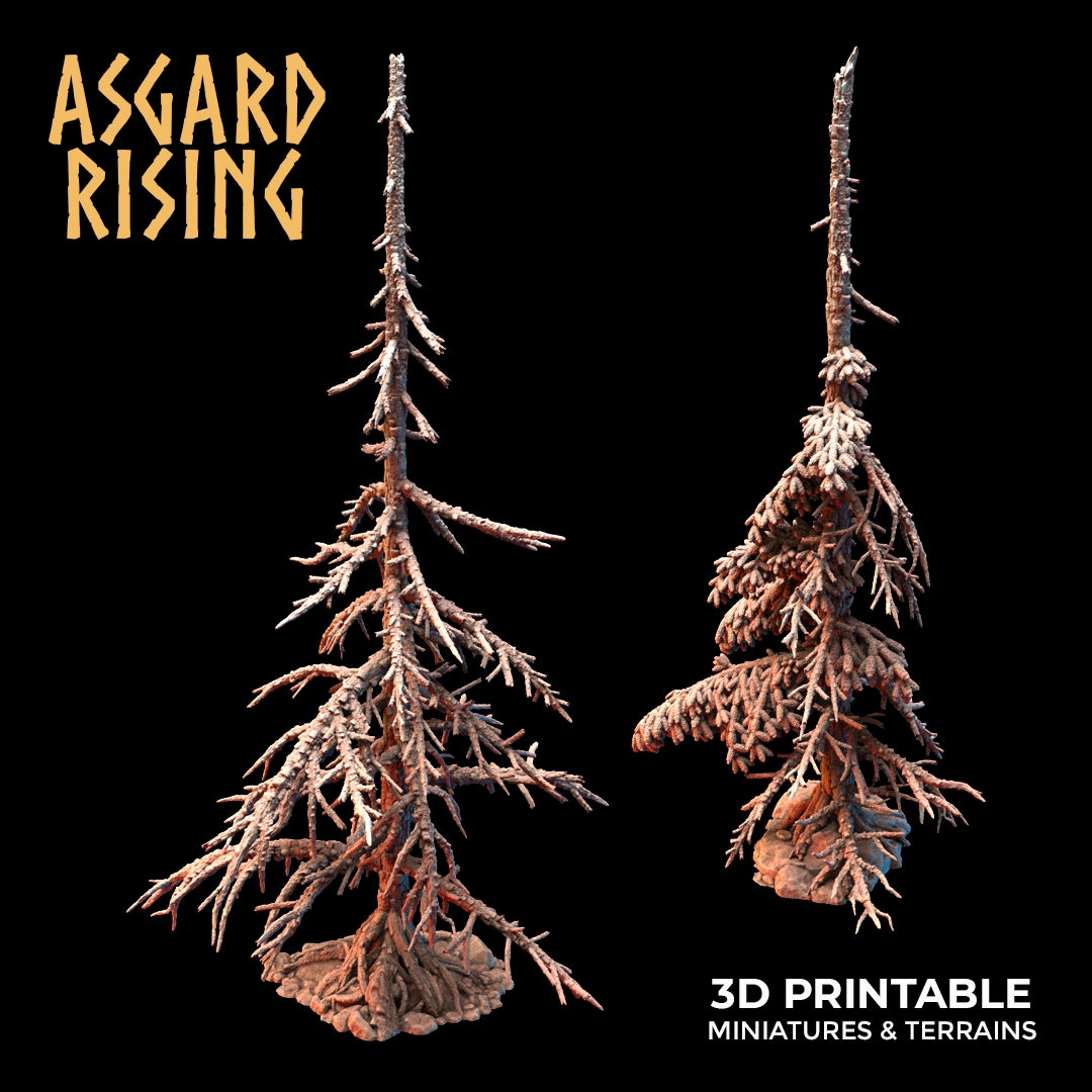 Trockene Fichten Nadel Baum Tannen Wald Set Asgard Rising 3D gedruckte Miniaturen RPG, DnD