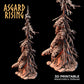Dry Spruce Needle Tree Fir Forest Set Asgard Rising 3D Printed Miniatures RPG, DnD