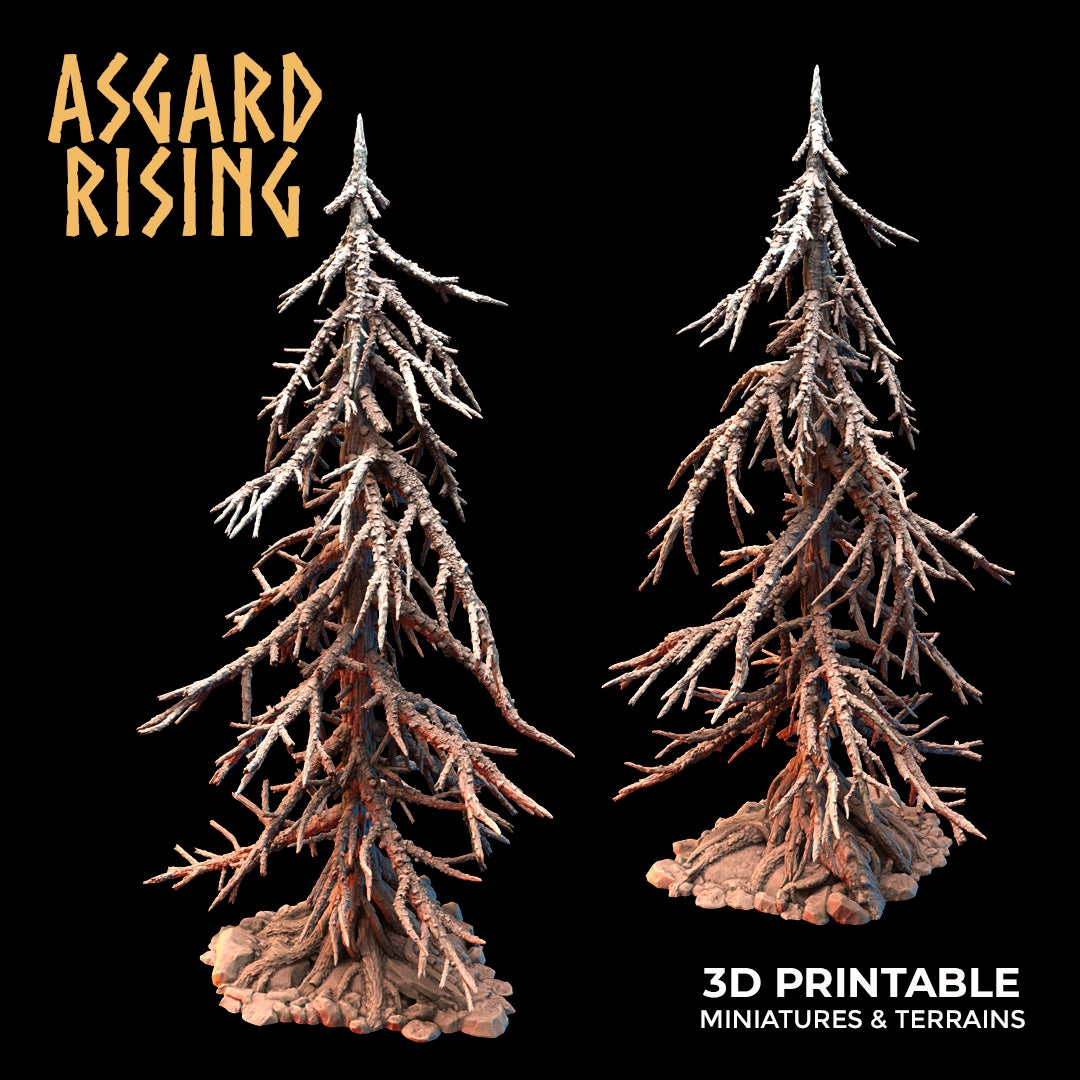 Trockene Fichten Nadel Baum Tannen Wald Set Asgard Rising 3D gedruckte Miniaturen RPG, DnD