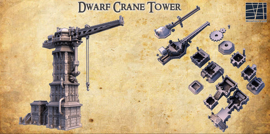 Zwergen Kranturm Mittelalter 3D Terrain Gebäude DnD RPG Tabletop