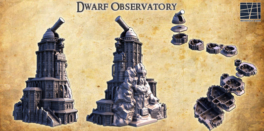 Zwergen Observatorium Mittelalter 3D Terrain Gebäude DnD RPG Tabletop