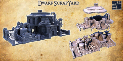 Zwergenschrottplatz Mittelalter 3D Terrain Gebäude DnD RPG Tabletop