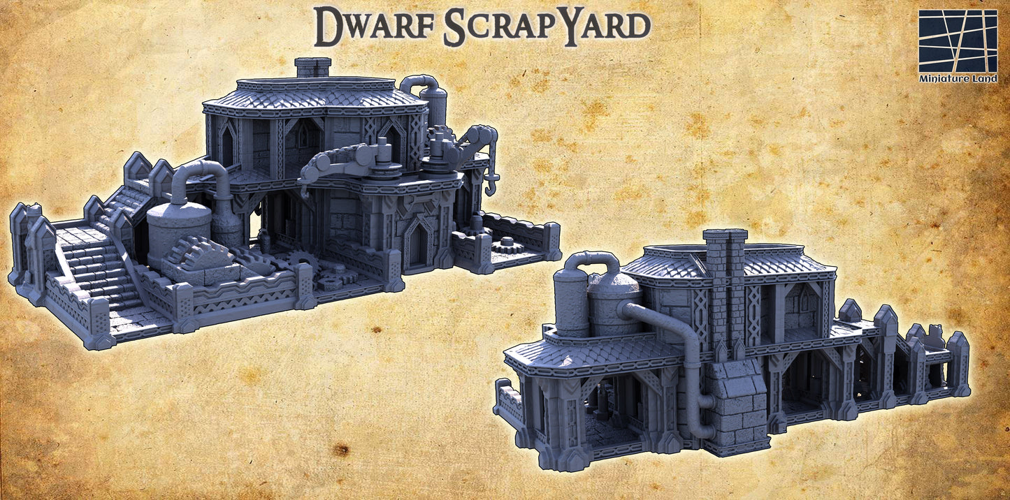 Zwergenschrottplatz Mittelalter 3D Terrain Gebäude DnD RPG Tabletop