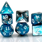 Blue and Silver RPG Dice Set