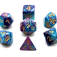 Blue and bright Purple RPG Dice Set