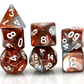 Brown and Silver RPG Dice Set