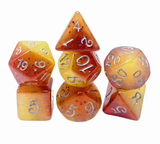 Golden Pomegranate RPG Dice Set
