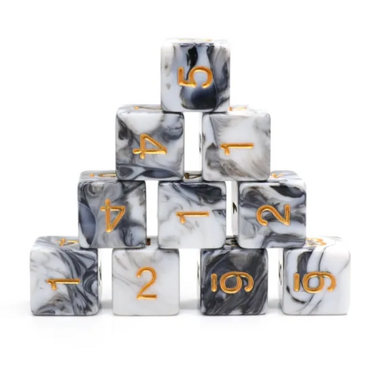 Schwarz&Weiß Blend Color D6 Dice Set