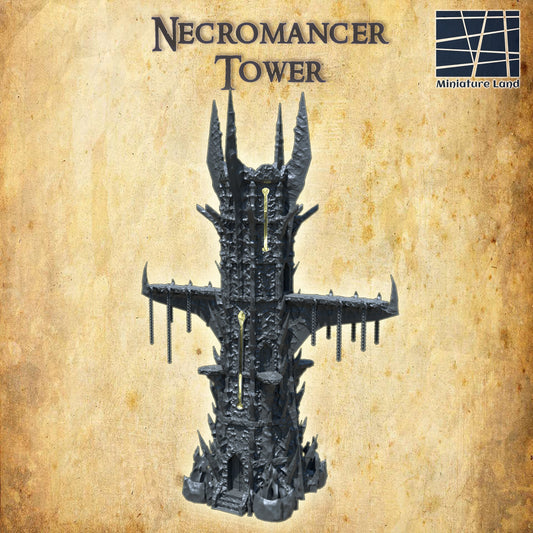 Necromancer Turm mit Zubehör Mittelalter 3D Terrain Gebäude DnD RPG Tabletop
