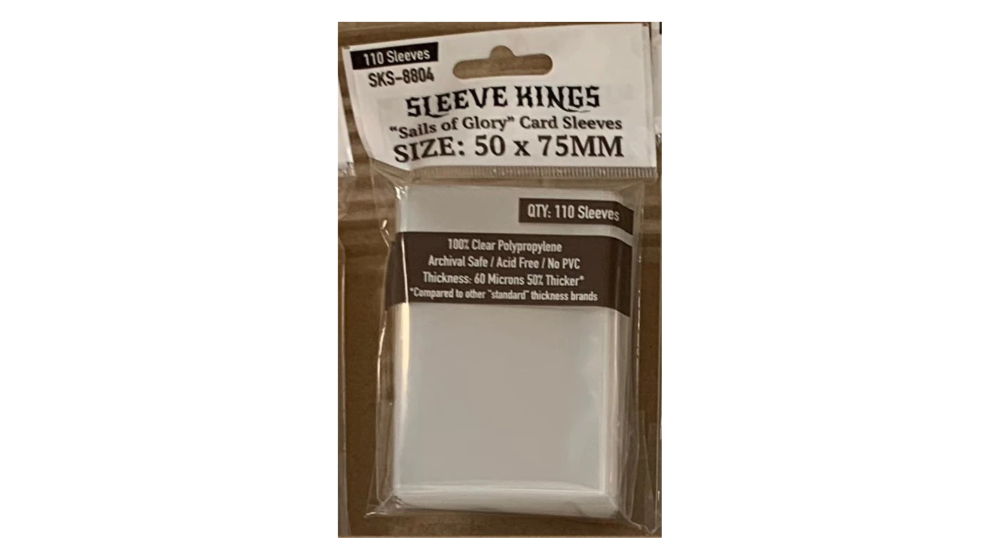 Sleeve Kings Kartenhüllen 8804 "Sails of Glory" Card Sleeves (50x75mm) - 110 Pack, 60 Microns