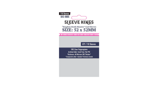 Sleeve Kings Kartenhüllen 8805 "Kingdom Death Monster" Card Sleeves (52 X 52mm) -110 Pack, 60 Microns