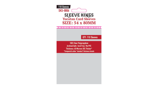 Sleeve Kings Kartenhüllen 8806 Yucatan Card Sleeves (54x80mm) -110 Pack, 60 Microns