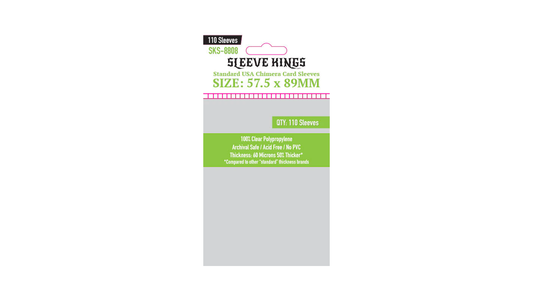 Sleeve Kings Kartenhüllen 8808 Standard USA Chimera Card Sleeves (57.5x89mm) - 110 Pack, 60 Microns