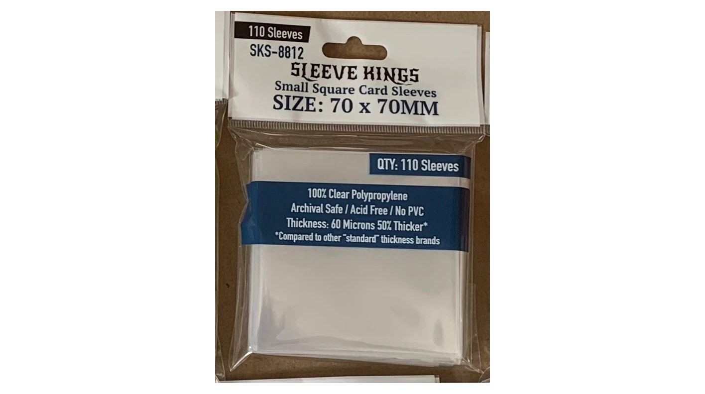 Sleeve Kings Kartenhüllen 8812 Small Square Card Sleeves (70x70mm) - 110 Pack, 60 Microns