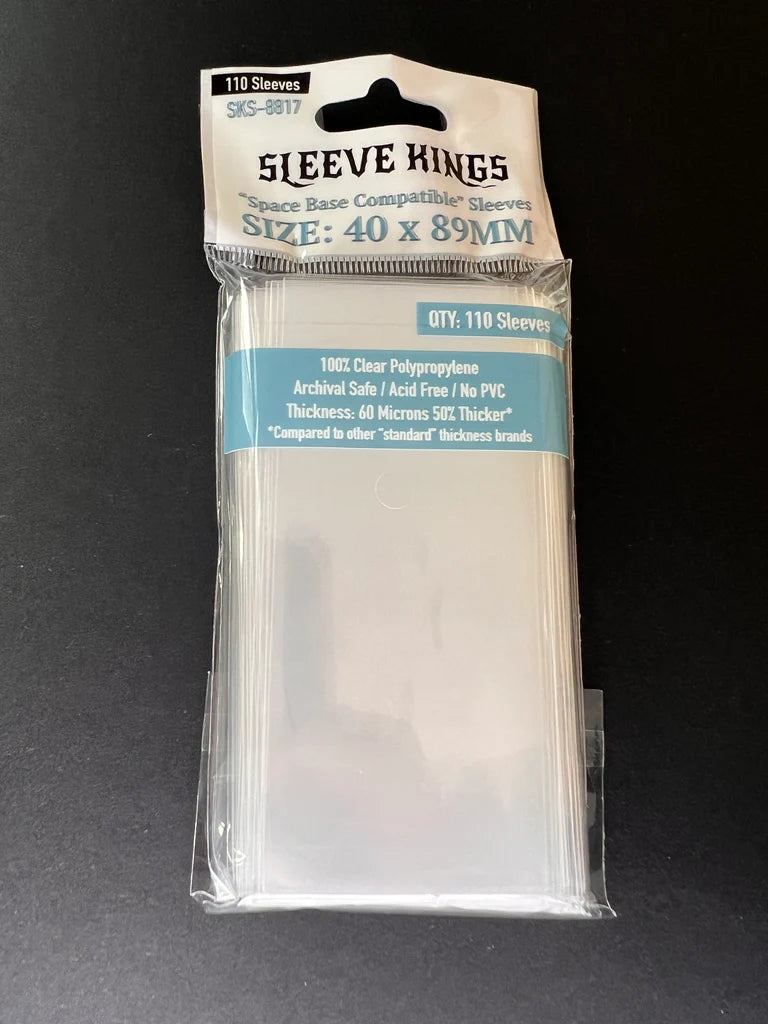 Sleeve Kings Kartenhüllen 8817 "Space Base Compatible" Sleeves (40x89mm) -110 Pack, 60 Microns
