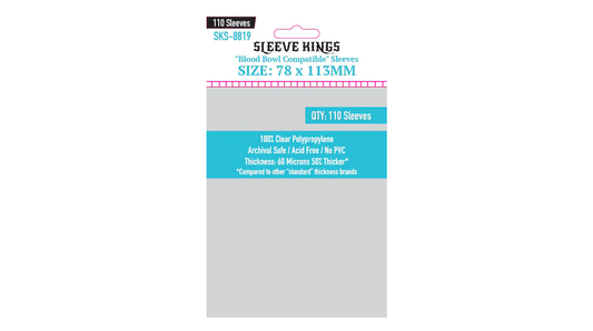 Sleeve Kings Kartenhüllen "Blood Bowl Compatible" Sleeves (78x113mm) -110 Pack, 60 Microns