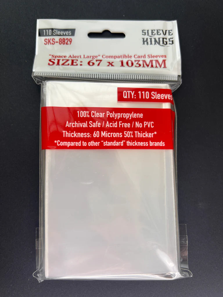 Sleeve Kings Kartenhüllen 8829 "Space Alert Large" Compatible (67x103mm) -110 Pack, 60 Microns