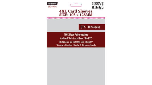 Sleeve Kings Kartenhüllen "4XL" Sleeves (103 x 128) 110 Pack, 60 Microns