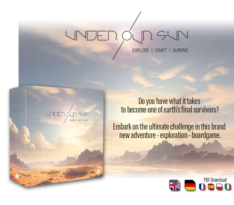Under Our Sun: Solar Storm Pledge Sundrop english Gamefound Ausgabe