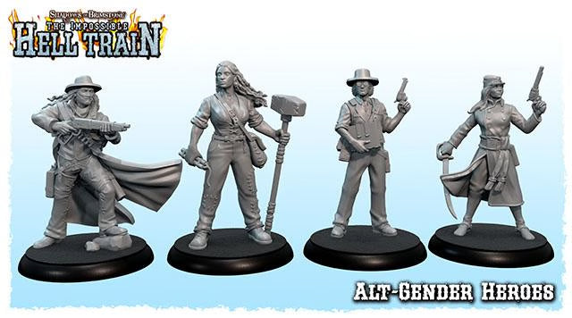 Shadows of Brimstone: Impossible Hell Train Alter Gender Heroes Pack englische Ausgabe