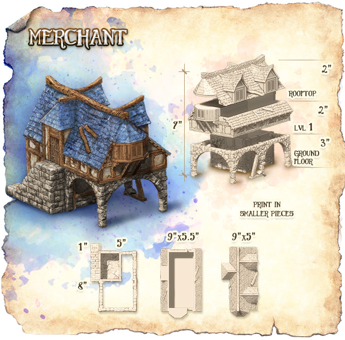 Merchant house / prison City of Tarok for RPGs, board games, painters and collectors