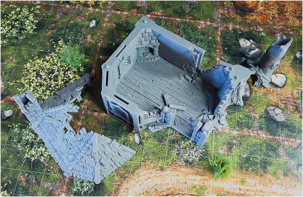 Alchemistenhaus zerstört aus City of Tarok für RPGs, Brettspiele, Maler und Sammler