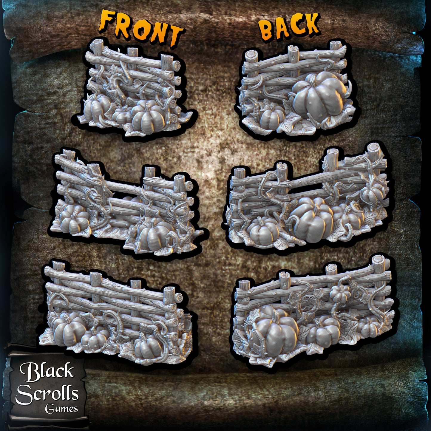 Wicker fences and stone walls from City of Tarok for RPGs, board games, painters and collectors