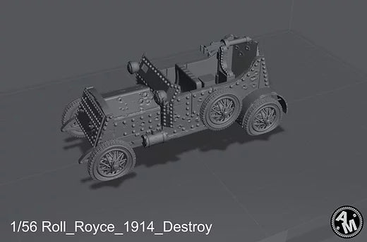 WW1 britisches gepanzertes Fahrzeug Rolls Royce "Silver Ghost" RNAS